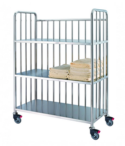Multi-Function Hospital Treatment Clothing Cart Equipment Stainless Steel Hospital Supply Trolley Carts