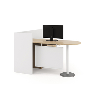 L Shaped Hospital WorkStation with screens