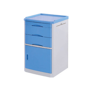 High Quality Plastic Mobile ABS Medical Locker patient room Side cabinets Hospital bedside table