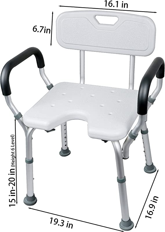 Heavy Duty Medical Shower Chair with Arms